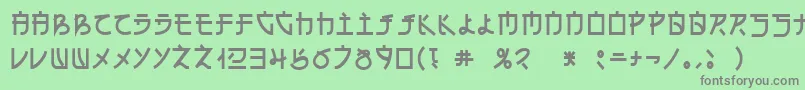 フォントEn – 緑の背景に灰色の文字