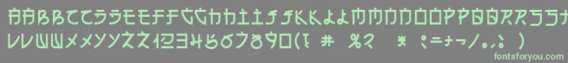 En Font – Green Fonts on Gray Background
