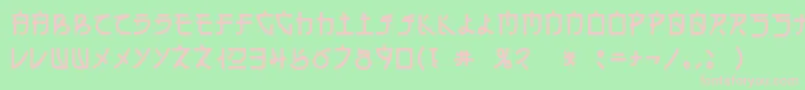 En Font – Pink Fonts on Green Background
