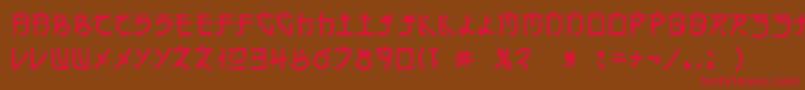 Шрифт En – красные шрифты на коричневом фоне