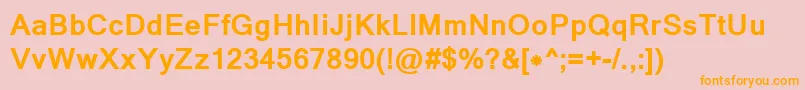 RaaviBold Font – Orange Fonts on Pink Background
