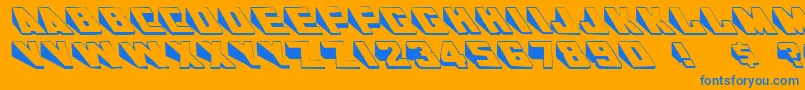 Slants Font – Blue Fonts on Orange Background