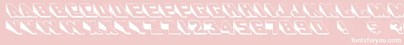 Slants Font – White Fonts on Pink Background