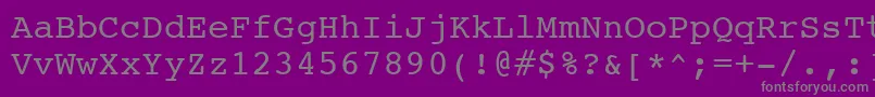 フォントCourierSwa – 紫の背景に灰色の文字