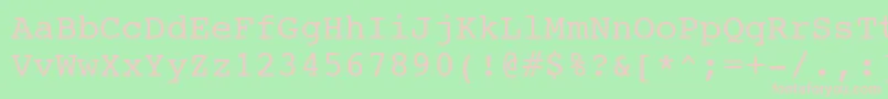 CourierSwa Font – Pink Fonts on Green Background