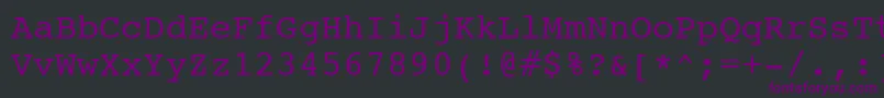 フォントCourierSwa – 黒い背景に紫のフォント
