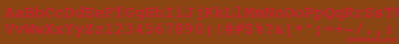 CourierSwa Font – Red Fonts on Brown Background