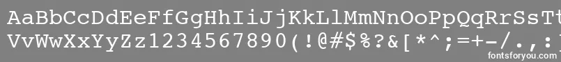 CourierSwa Font – White Fonts on Gray Background