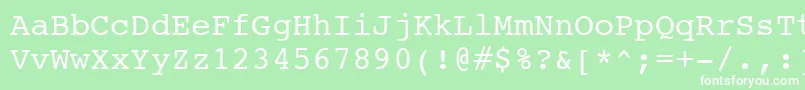 CourierSwa Font – White Fonts on Green Background