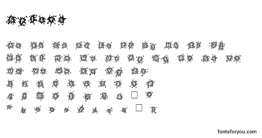 Fuente Splats - alfabeto, números, caracteres especiales
