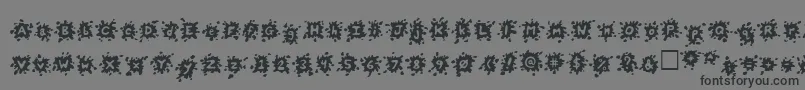 Splats Font – Black Fonts on Gray Background