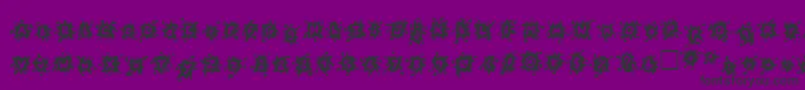 Police Splats – polices noires sur fond violet