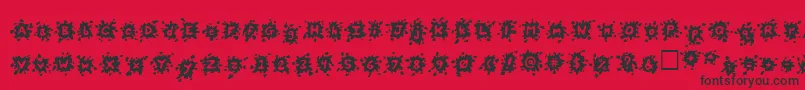 Splats Font – Black Fonts on Red Background