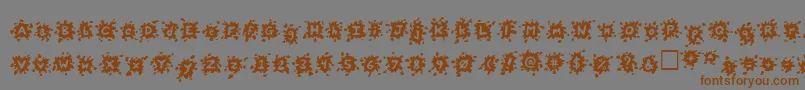 Splats Font – Brown Fonts on Gray Background