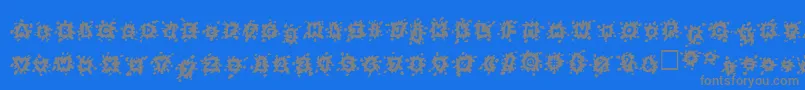 Splats Font – Gray Fonts on Blue Background