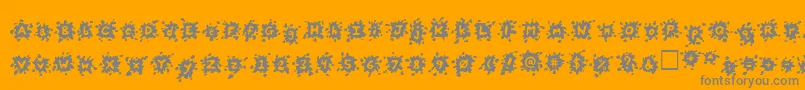 Splats Font – Gray Fonts on Orange Background