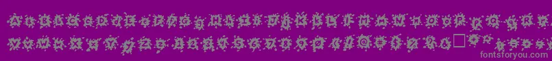 Splats Font – Gray Fonts on Purple Background