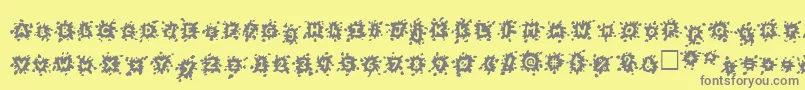 Splats Font – Gray Fonts on Yellow Background