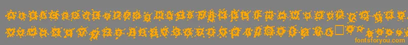 Splats Font – Orange Fonts on Gray Background