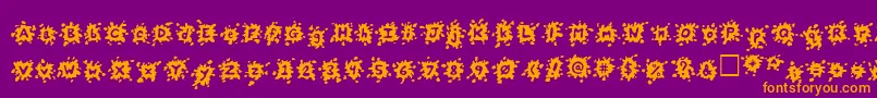 Splats Font – Orange Fonts on Purple Background