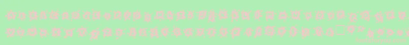 Splats Font – Pink Fonts on Green Background