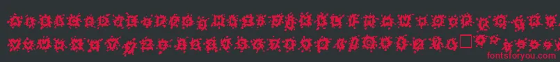 Splats Font – Red Fonts on Black Background