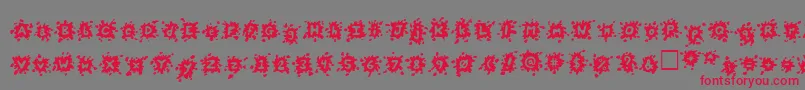 Splats Font – Red Fonts on Gray Background