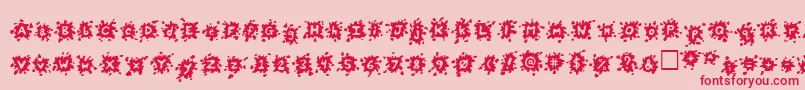 Splats Font – Red Fonts on Pink Background