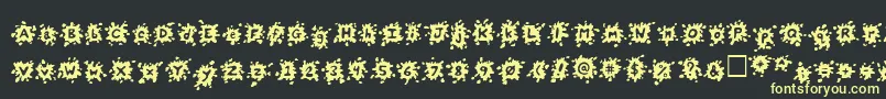 Splats Font – Yellow Fonts on Black Background