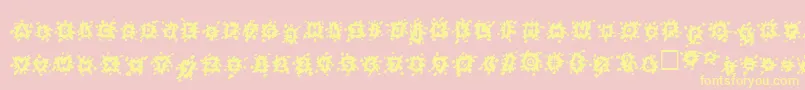 Splats Font – Yellow Fonts on Pink Background