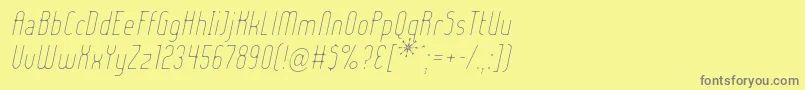 Ladyielo Font – Gray Fonts on Yellow Background