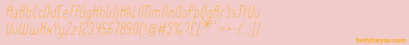Ladyielo Font – Orange Fonts on Pink Background