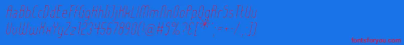Ladyielo Font – Red Fonts on Blue Background