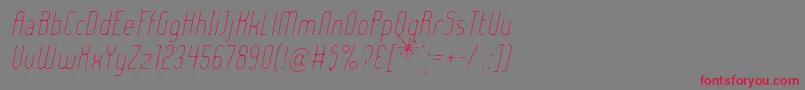 フォントLadyielo – 赤い文字の灰色の背景