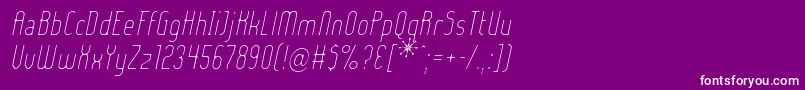 Ladyielo-Schriftart – Weiße Schriften auf violettem Hintergrund