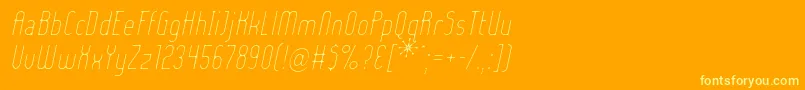Ladyielo Font – Yellow Fonts on Orange Background
