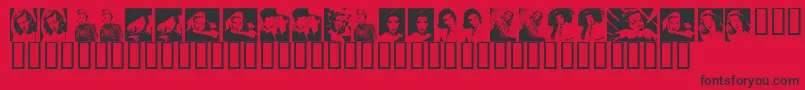 Bacall Font – Black Fonts on Red Background
