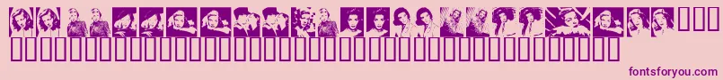 Шрифт Bacall – фиолетовые шрифты на розовом фоне