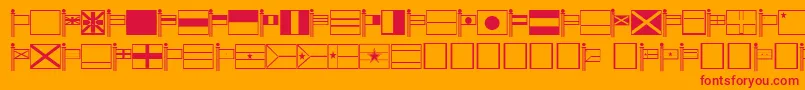 WorldRegular Font – Red Fonts on Orange Background