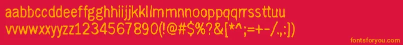 WithRighteousIndignationAgain Font – Orange Fonts on Red Background