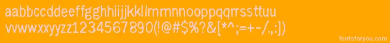 WithRighteousIndignationAgain Font – Pink Fonts on Orange Background