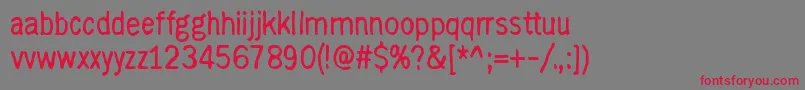 WithRighteousIndignationAgain Font – Red Fonts on Gray Background