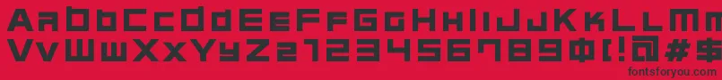 Fonte C08n – fontes pretas em um fundo vermelho