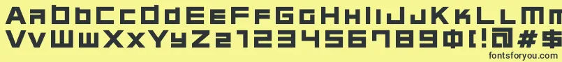 Шрифт C08n – чёрные шрифты на жёлтом фоне