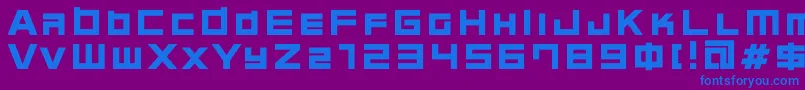 C08n Font – Blue Fonts on Purple Background