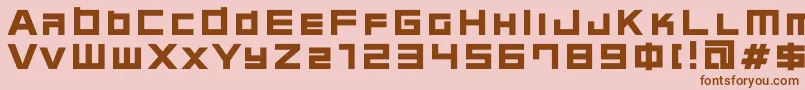 Czcionka C08n – brązowe czcionki na różowym tle