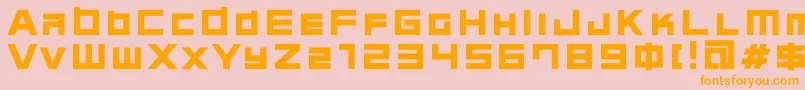 C08n Font – Orange Fonts on Pink Background