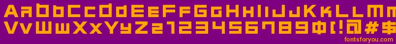C08n Font – Orange Fonts on Purple Background