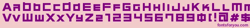 C08n Font – Purple Fonts on Pink Background