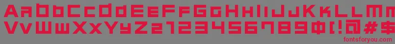 フォントC08n – 赤い文字の灰色の背景